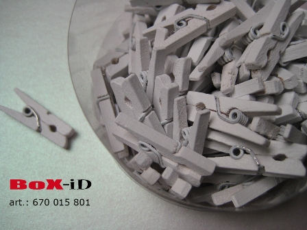 Clips in wood  : white 25 mm (72pcs)